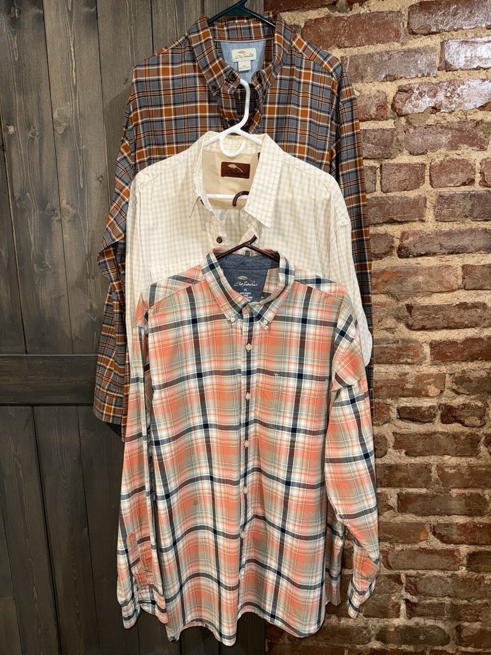 Bob Timberlake Mens XL XLT Button Down Shirt Lot of 3 Plaid Outdoors Heritage